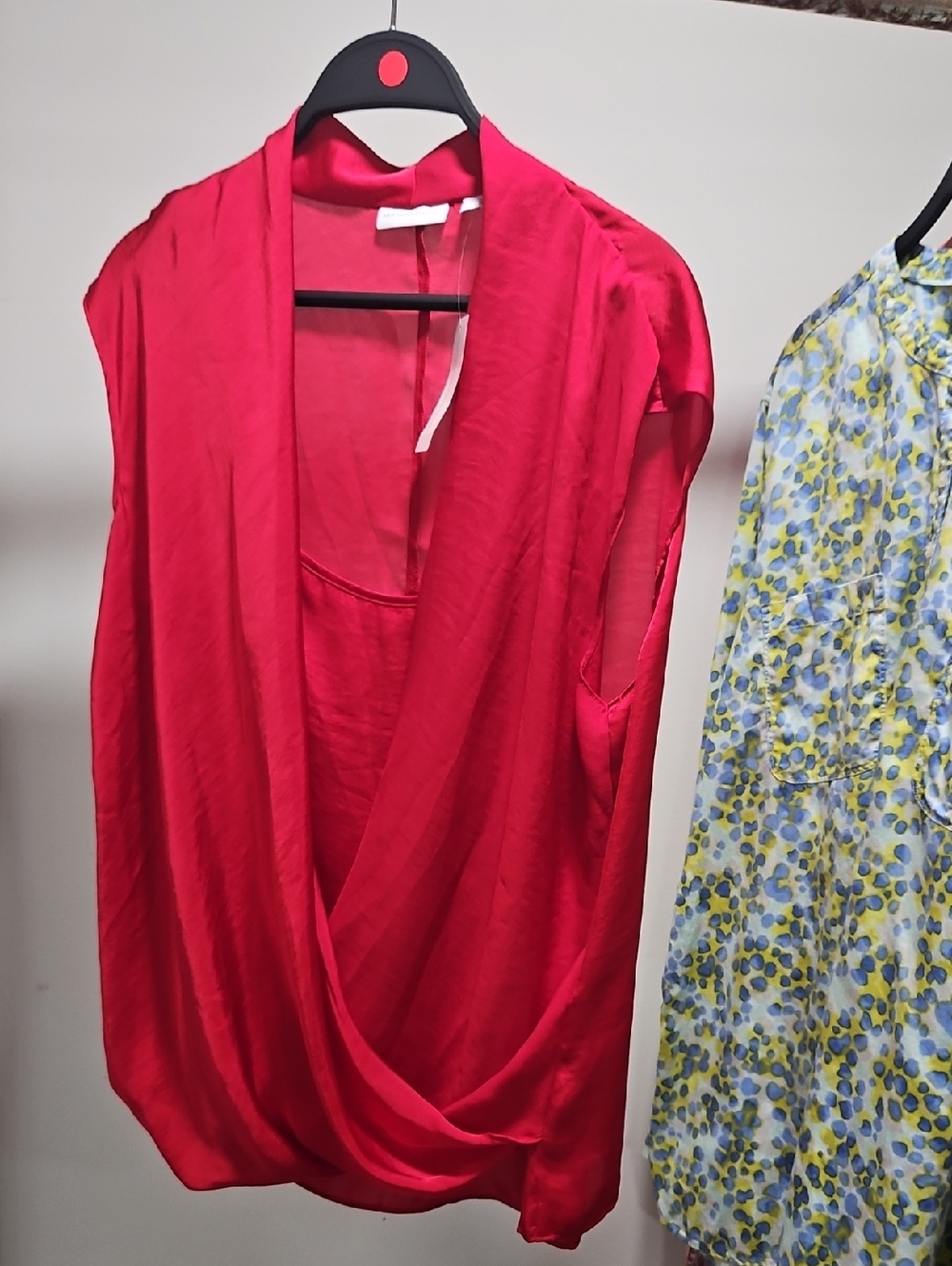 New York & Company Draped Sleeveless Camisole - Red